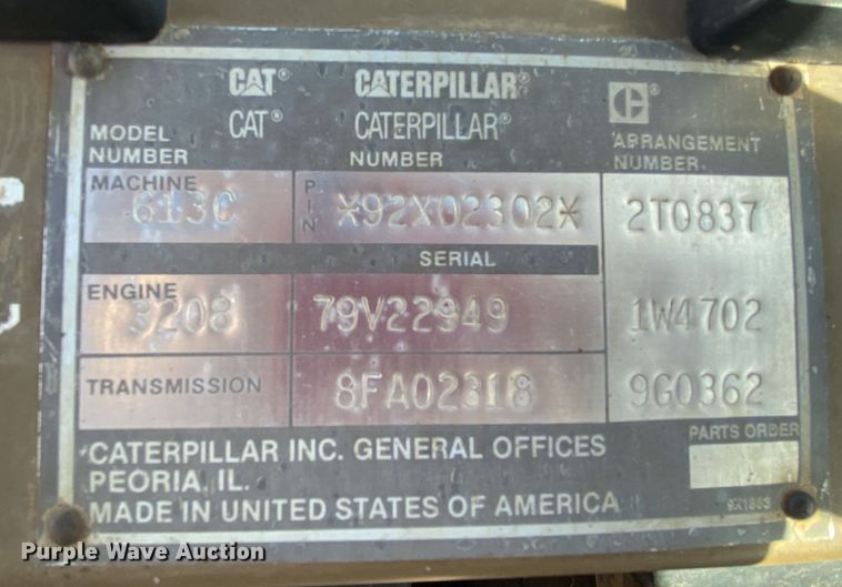 image for item DK6417 1992 Caterpillar 613C  elevating scraper