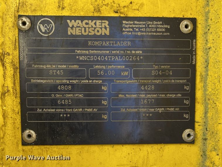 image for item DK6437 Wacker Neuson ST45  tracked skid steer loader