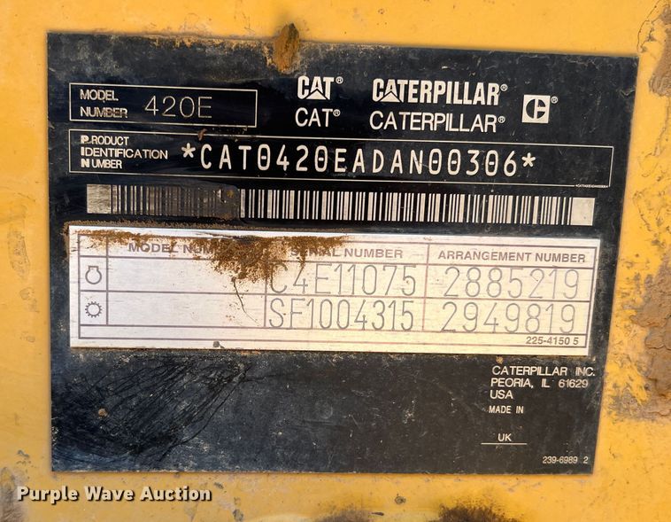 image for item DK7003 2010 Caterpillar 420E IT  backhoe