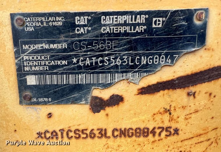 image for item DK7014 2004 Caterpillar CS-563E  single drum vibratory roller