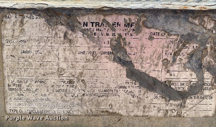 image for item DM4202 2003 American  equipment trailer