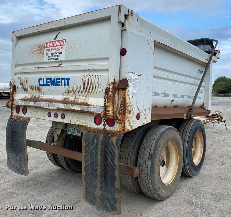 image for item DM4203 2009 Clement 2AT1210S  end dump pup trailer