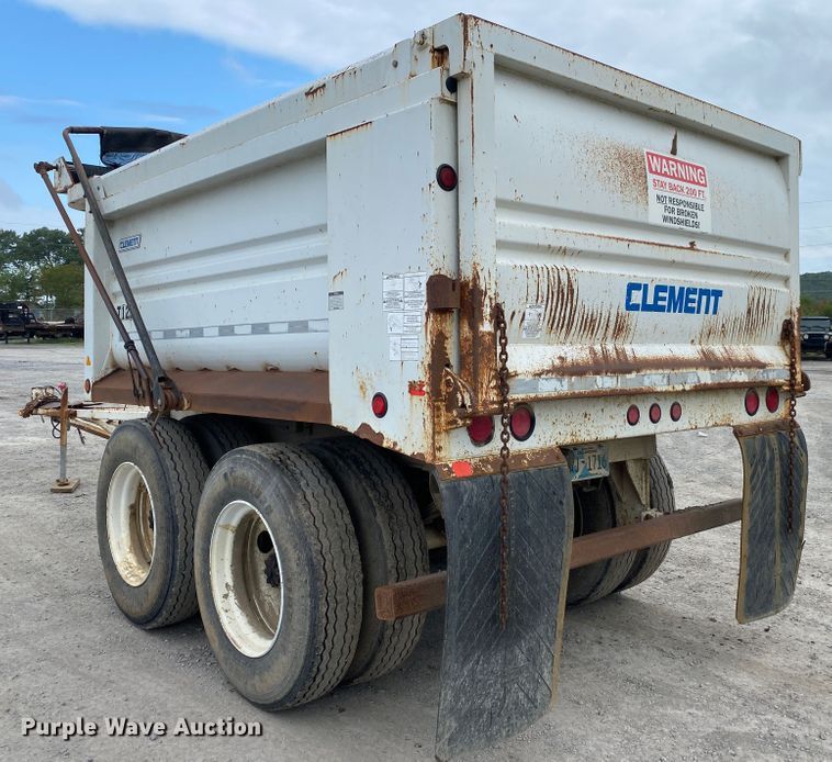 image for item DM4203 2009 Clement 2AT1210S  end dump pup trailer