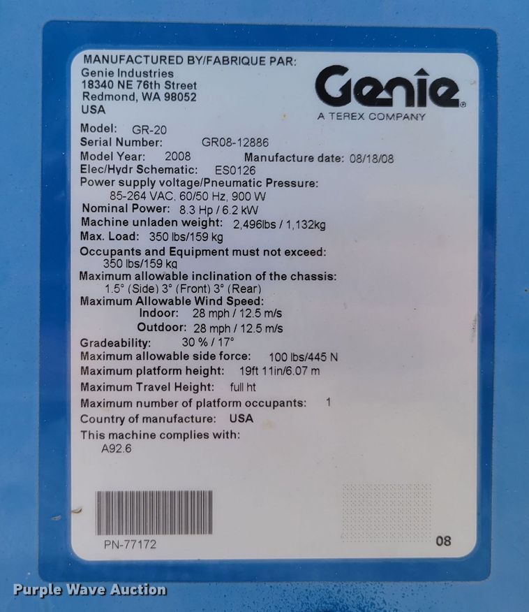 image for item DM7992 (2) Genie GR-20 scissor lifts