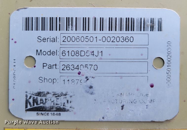 image for item DM7999 Knapheide 6108D54J1  utility bed