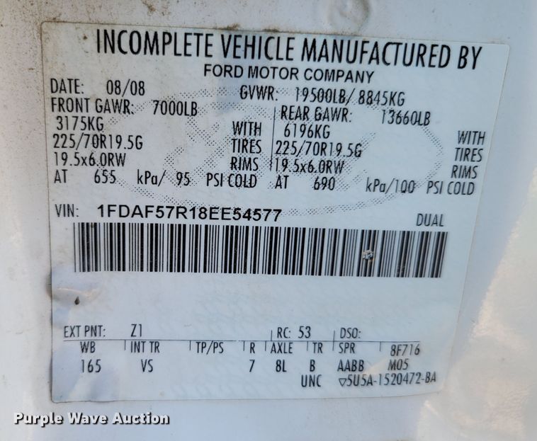 image for item DM8009 2008 Ford F550 Super Duty XL dump truck