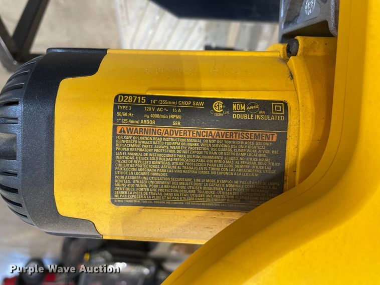 image for item DN5142 DeWalt D28715  metal cutting saw