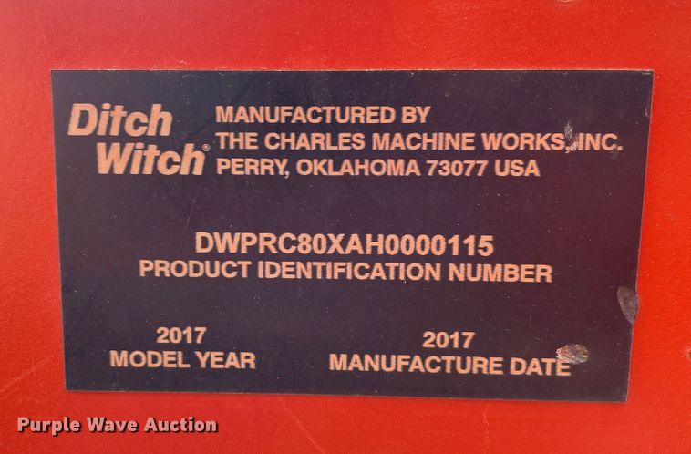 image for item DN5157 2017 Ditch Witch RT80 Quad  vibratory cable plow