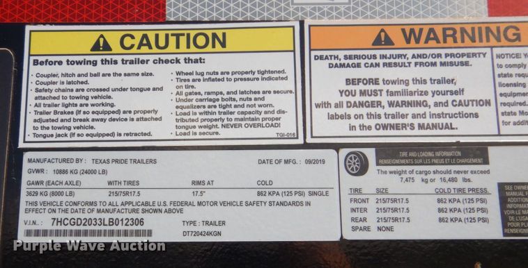 image for item DO1510 2020 Texas Pride  dump trailer