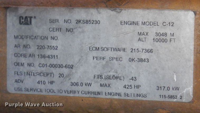 image for item DP0305 2003 Sterling L9500  crane truck