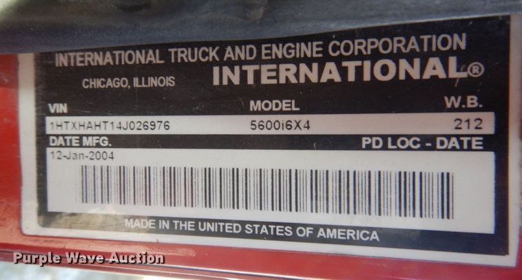 image for item DP0309 2004 International 5600i  ready mix truck