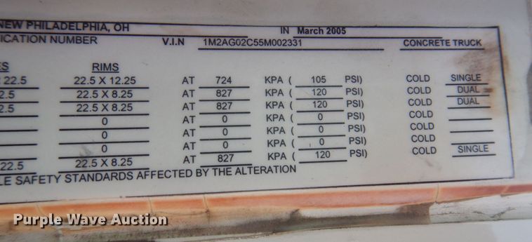 image for item DP0310 2005 Mack CV513  ready mix truck