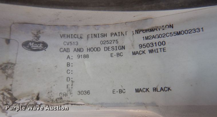 image for item DP0310 2005 Mack CV513  ready mix truck