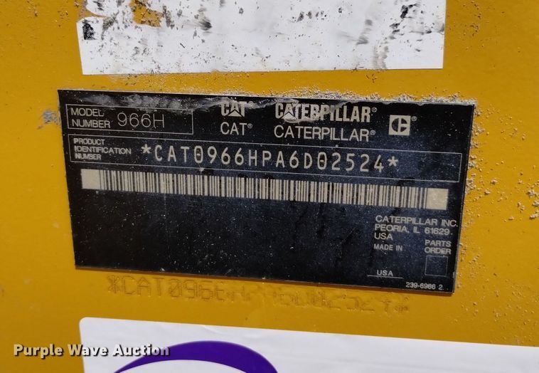image for item DR1320 2010 Caterpillar 966H  wheel loader