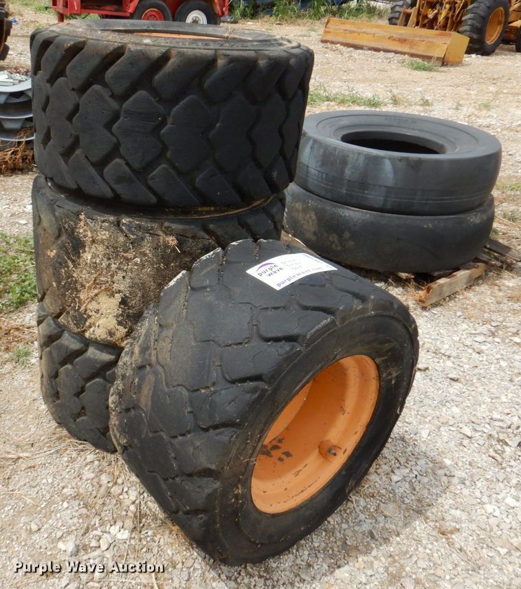 image for item DR1994 (4) Galaxy skid steer tires and wheels