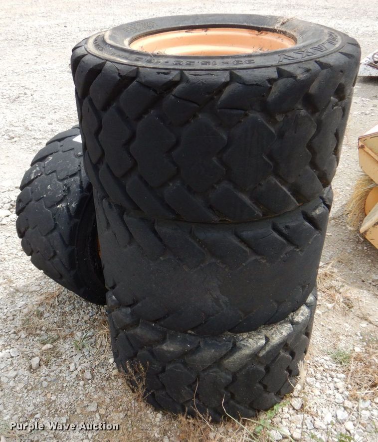 image for item DR1994 (4) Galaxy skid steer tires and wheels