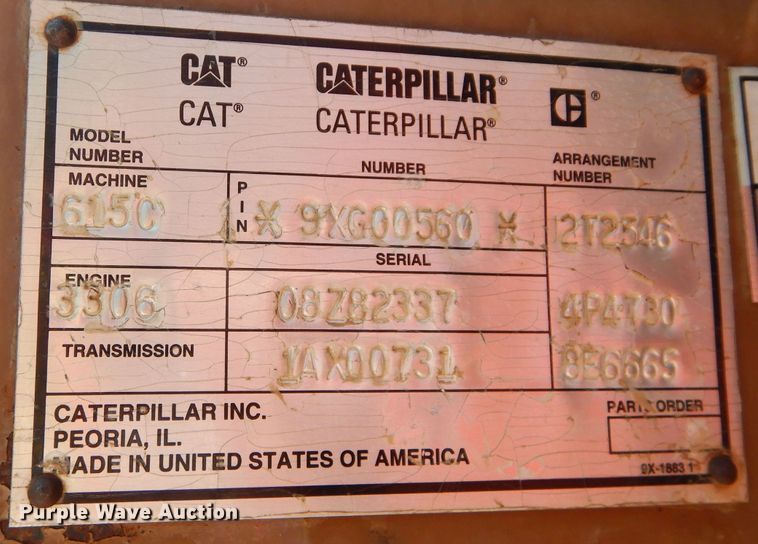 image for item DS6260 1995 Caterpillar 615C Series II  elevating scraper