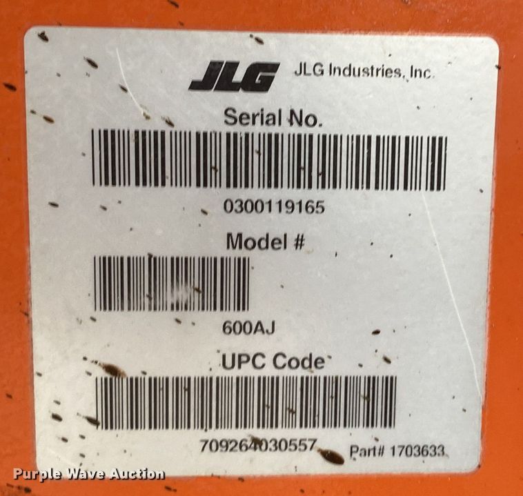 image for item JA9047 2008 JLG 600AJ  boom lift