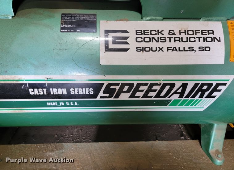 image for item JC9637 Speedaire  air compressor