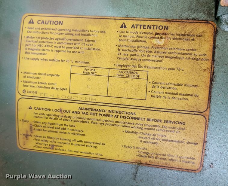 image for item JC9637 Speedaire  air compressor