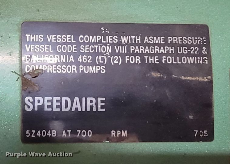 image for item JC9637 Speedaire  air compressor