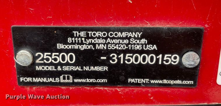 image for item JX9221 2015 Toro RT1200  cable plow