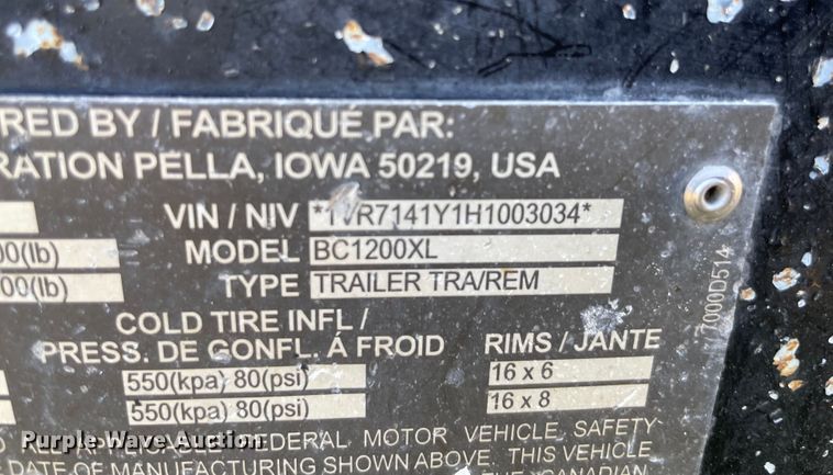 image for item KE9324 2017 Vermeer BC1200XL  wood chipper