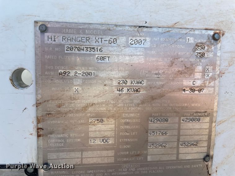 image for item KE9325 2008 International 4300  forestry bucket truck