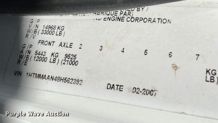 image for item KE9325 2008 International 4300  forestry bucket truck