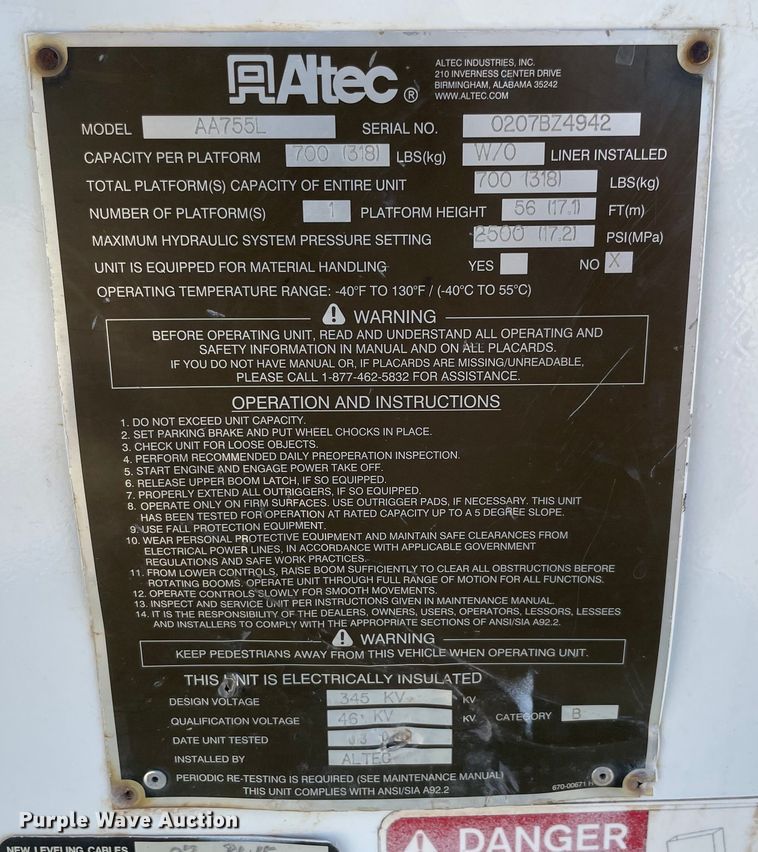 image for item KE9326 2008 International 4300  bucket truck