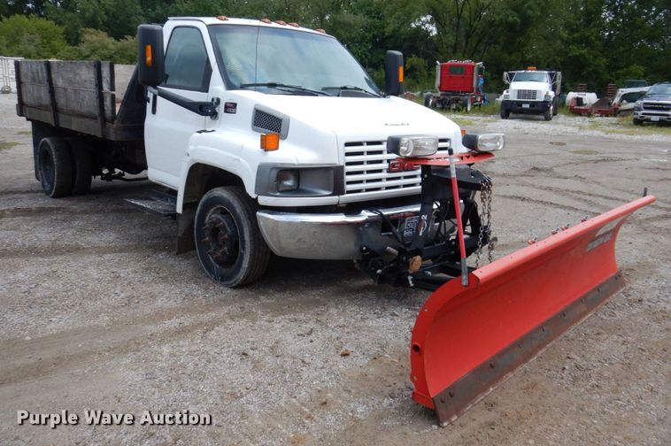 image for item KF9592 2003 GMC C4500  dump flatbed truck