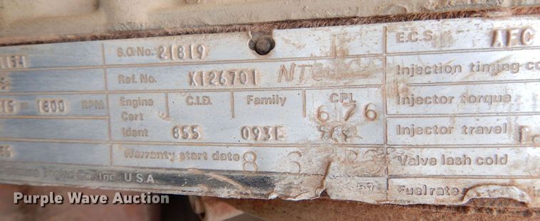 image for item KP9255 1987 Kenworth T600  dump truck