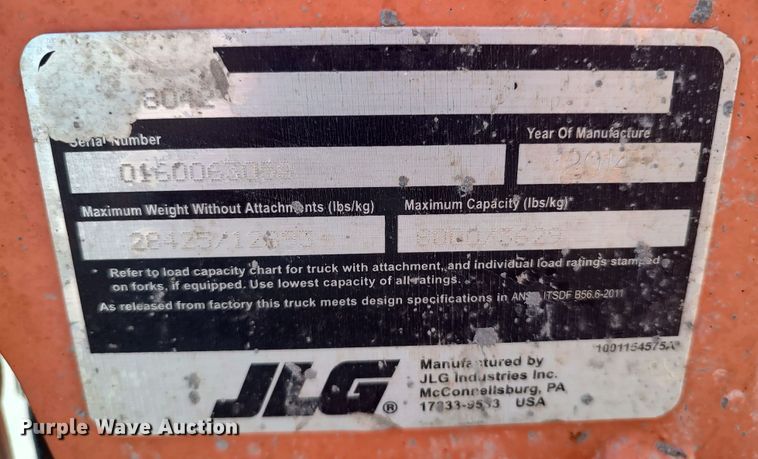 image for item LK9061 2014 SkyTrak 8042  telehandler