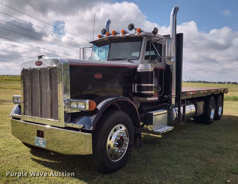 image for item LK9094 1996 Peterbilt 379  flatbed truck