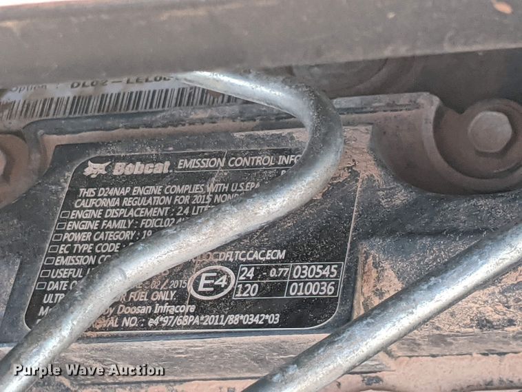 image for item LK9167 2015 Bobcat S650  skid steer loader