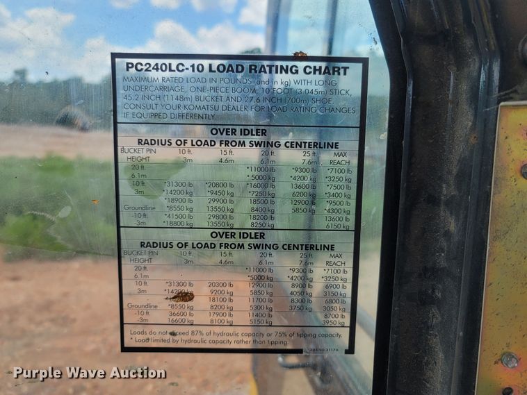 image for item LM9692 2013 Komatsu PC240LC-10  excavator