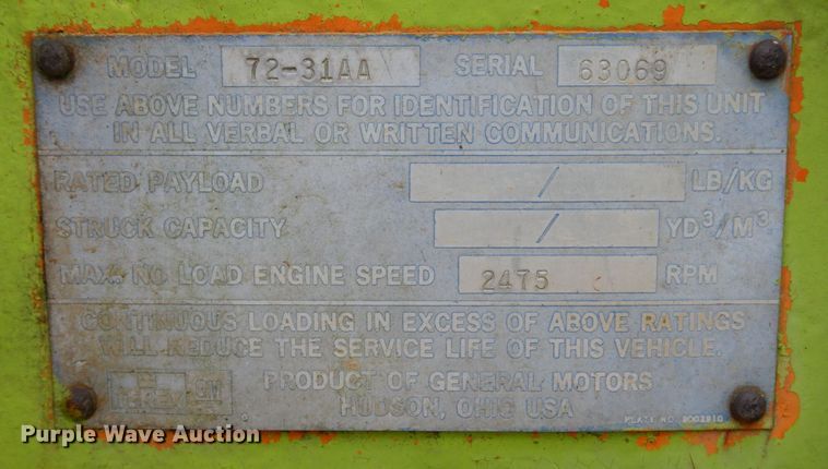 image for item LM9694 Terex 72-31AA  wheel loader