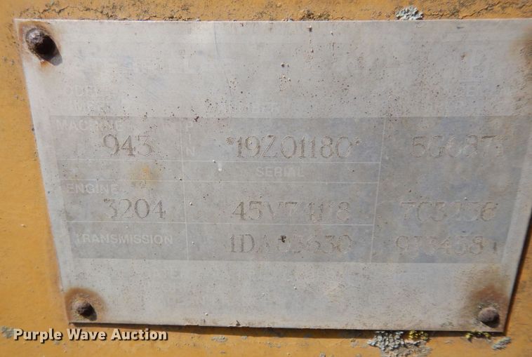 image for item LM9695 1989 Caterpillar 943  track loader