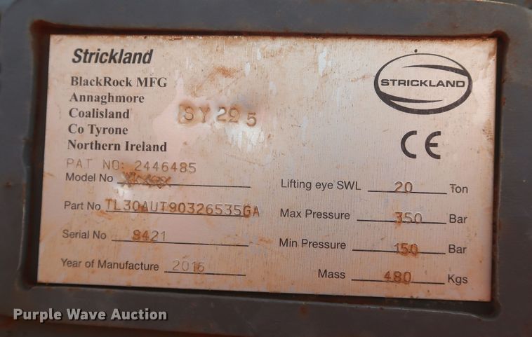 image for item LP9006 2016 Strickland SK260  quick coupler