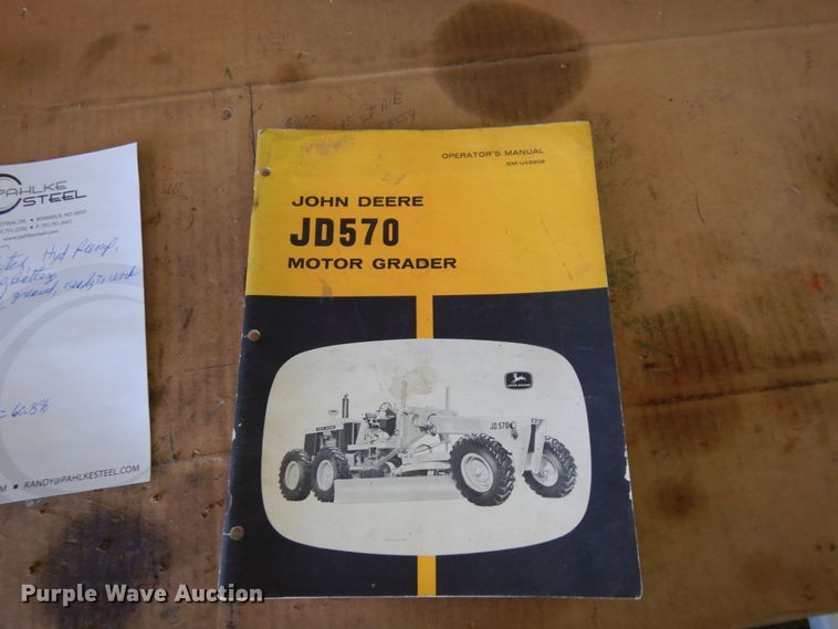 image for item MF9618 1981 John Deere 570A  rigid frame motor grader