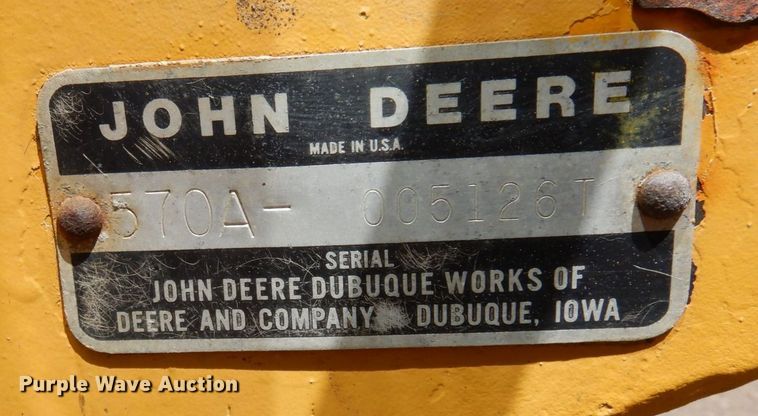 image for item MF9618 1981 John Deere 570A  rigid frame motor grader