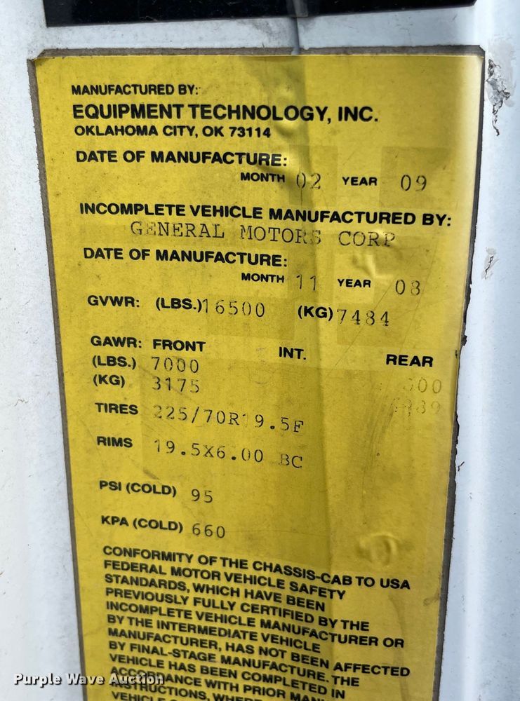 image for item MJ9064 2009 Chevrolet C4500  bucket truck