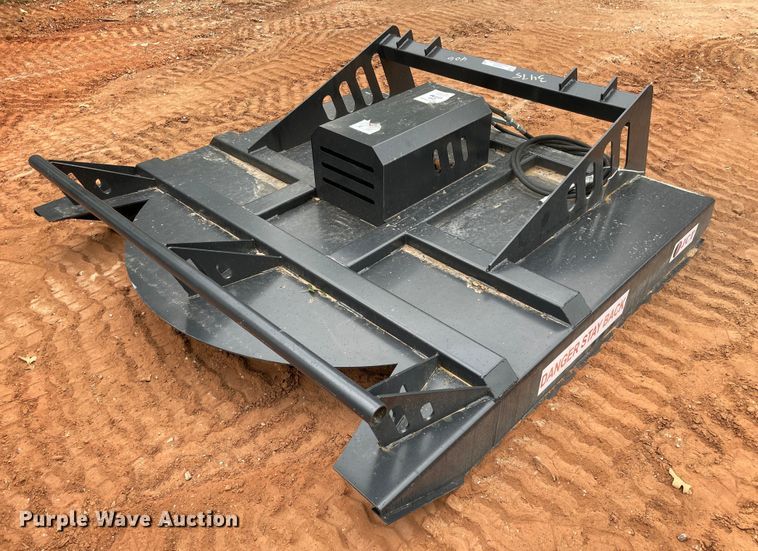 JCT 72"W skid steer brush mower in Tecumseh, OK Item MJ9106 sold Purple Wave