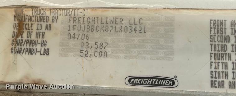 image for item MJ9114 2007 Freightliner Century Class CST120  dump truck