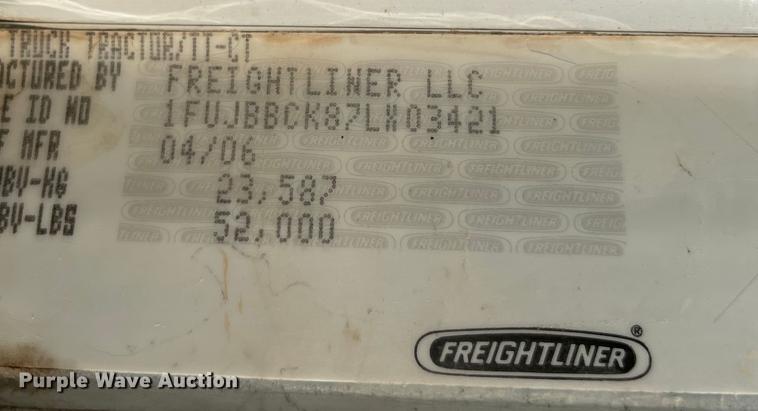 image for item MJ9114 2007 Freightliner Century Class CST120  dump truck