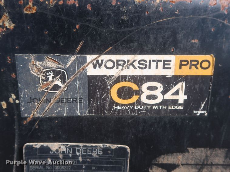 image for item MJ9122 John Deere C84  skid steer bucket