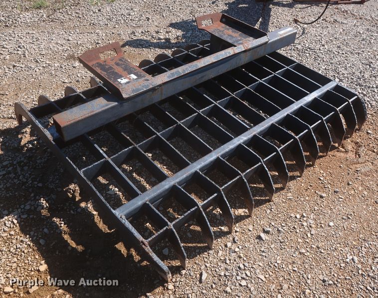 image for item MJ9123 72"W skid steer root rake