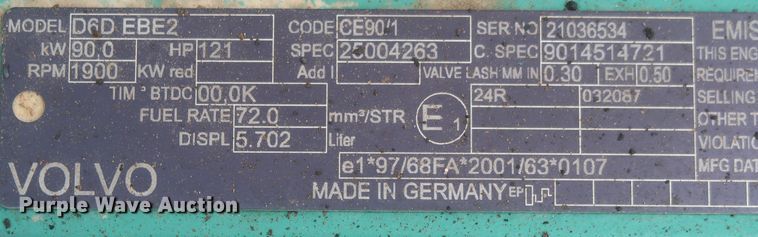 image for item MJ9138 2004 Volvo EC160BLC  excavator