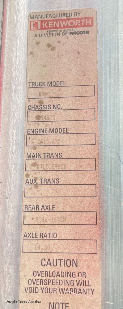 image for item MJ9144 2002 Kenworth  dump truck