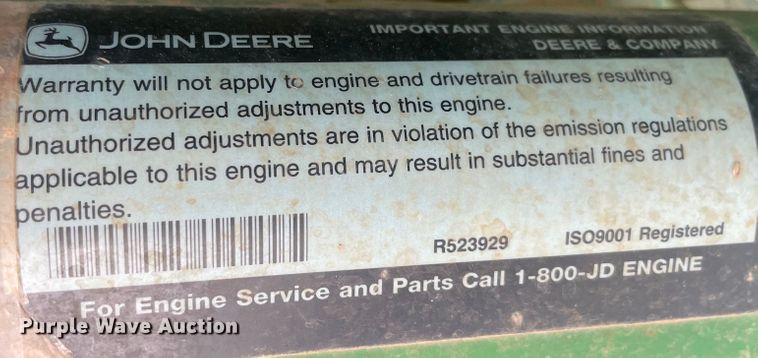 image for item MJ9155 2015 John Deere 9520R Scraper Special  4WD tractor